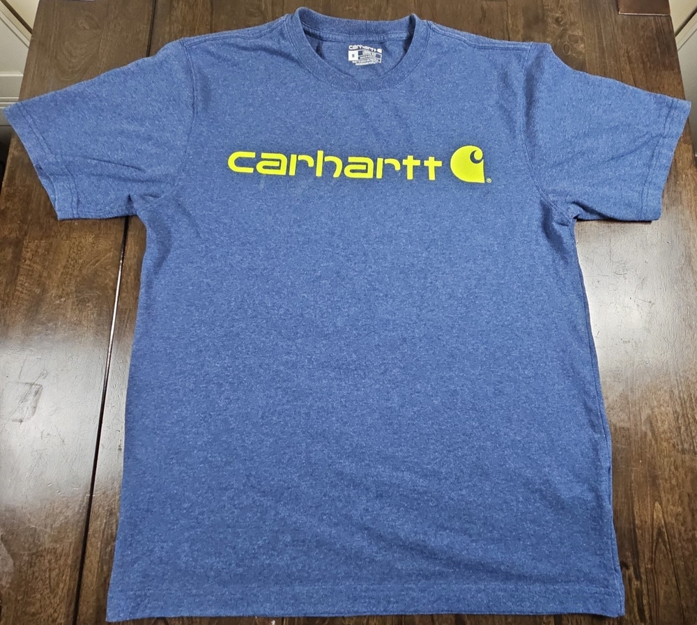 Mens M Loose Fit Graphic T Shirt Blue Heather Workwear by Carhartt